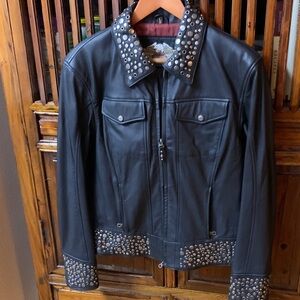 Harley-Davidson Black Studded Leather Jacket